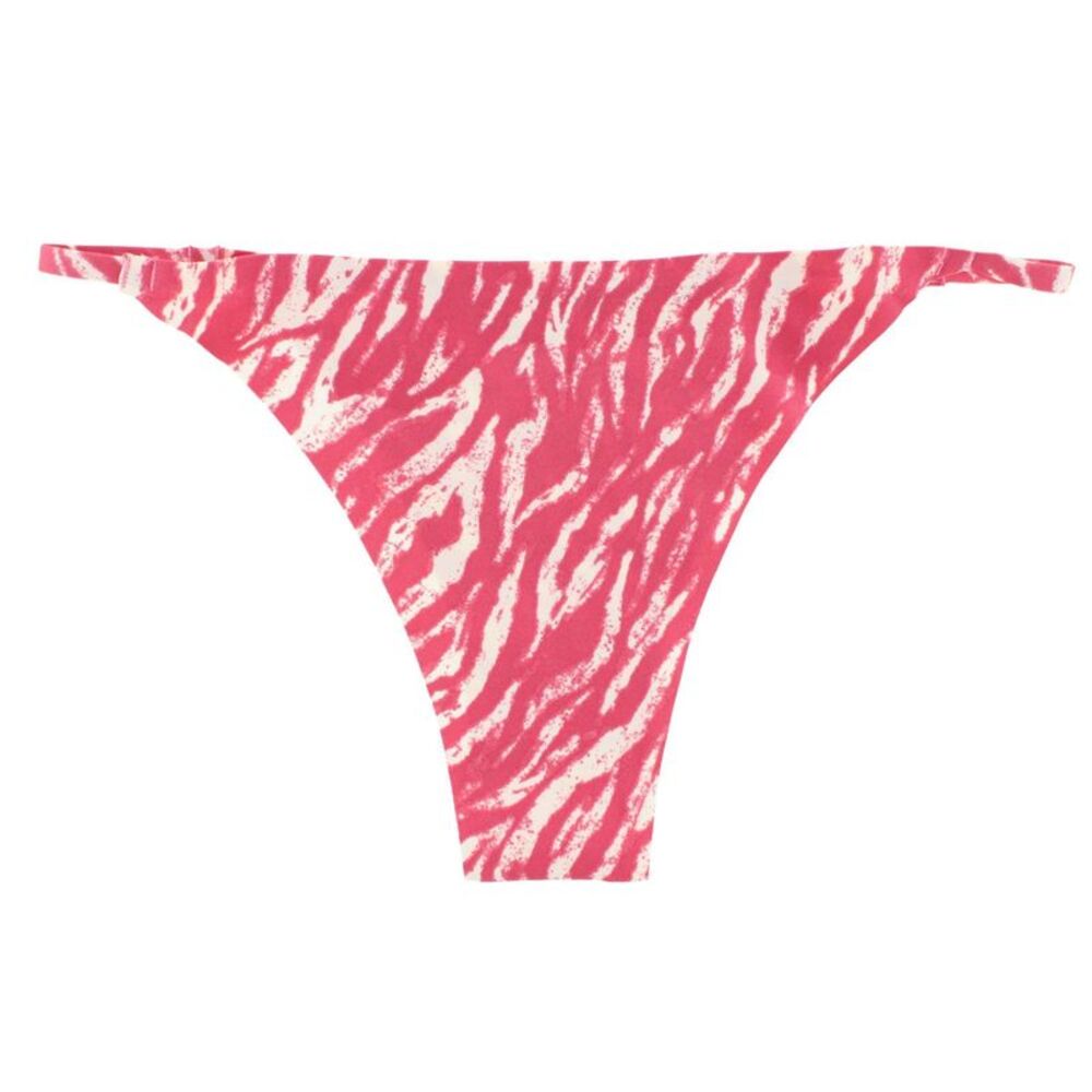 CTM Women's Seamless Zebra Print No-Show Thong